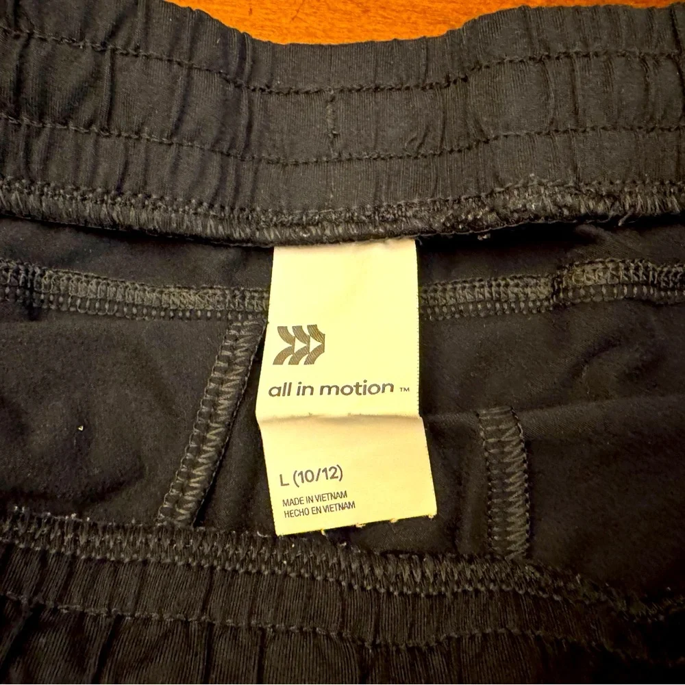 All in Motion Black Active Shorts for Girls.